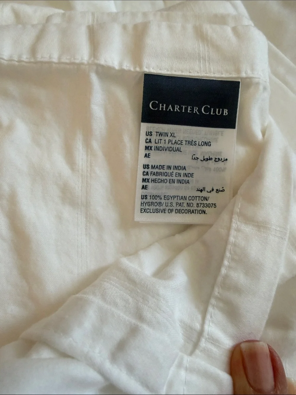 Charter Club Sleep Cool Twin XL White Sheet Set
